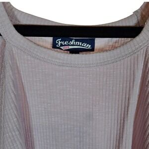 Freshman 1996 Ribbed Tank Top Halter Neck Lilac Snow Size L